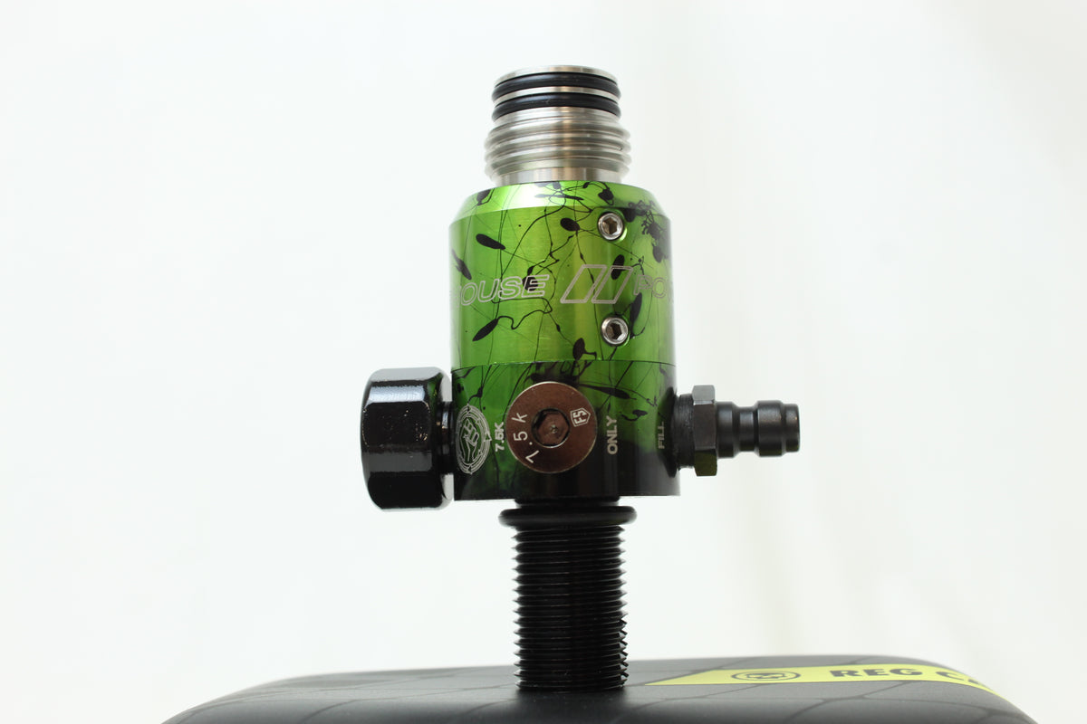 Régulateur De Contrepoinçon Powerhouse Splash Noir/vert - Pour Réservoir De Paintball - Neuf