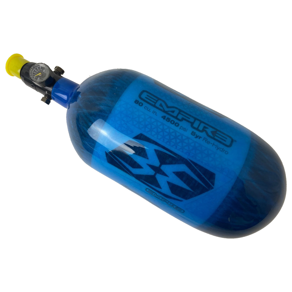 Empire Mega Lite 80ci 4500psi Hpa Tank Translucent Blue Paintball Wizard