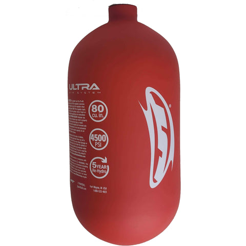 JT Ultra Lite 80ci Tank - Bottle Only - Red / White Logo