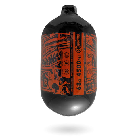 Infamous Air "Bones" (Bottle Only) 68ci / 4500psi - BLACK / ORANGE - BOD 2/21