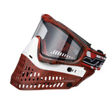 JT Proflex LE Mask - Marble Red/Black Frame - White Nose / Red/Black Marble Skirt w/ Standard Chin Strap