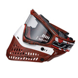 JT Proflex LE Mask - Marble Red/Black Frame - White Nose / Red/Black Marble Skirt w/ Standard Chin Strap