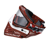 JT Proflex LE Mask - Marble Red/Black Frame - White Nose / Red/Black Marble Skirt w/ Standard Chin Strap