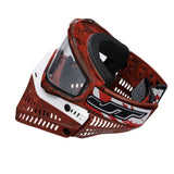 JT Proflex LE Mask - Marble Red/Black Frame - White Nose / Red/Black Marble Skirt w/ Standard Chin Strap
