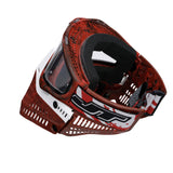 JT Proflex LE Mask - Marble Red/Black Frame - White Nose / Red/Black Marble Skirt w/ Standard Chin Strap