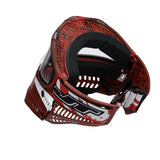 JT Proflex LE Mask - Marble Red/Black Frame - White Nose / Red/Black Marble Skirt w/ Standard Chin Strap