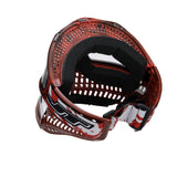 JT Proflex LE Mask - Marble Red/Black Frame - White Nose / Red/Black Marble Skirt w/ Standard Chin Strap