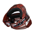 JT Proflex LE Mask - Marble Red/Black Frame - White Nose / Red/Black Marble Skirt w/ Standard Chin Strap