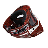 JT Proflex LE Mask - Marble Red/Black Frame - White Nose / Red/Black Marble Skirt w/ Standard Chin Strap