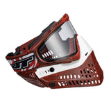 JT Proflex LE Mask - Marble Red/Black Frame - White Nose / Red/Black Marble Skirt w/ Standard Chin Strap