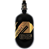 JT Ultra Light Tank w/ Flo Pro Regulator - 68ci - Black W/ Gold Mirror Logo