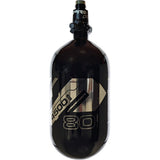 JT Ultra Light Tank w/ Flo Pro Regulator - 80ci - Black W/Chrome Mirror Logo
