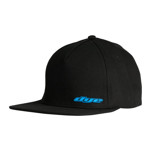 Dye Hat LWR LFT Flex Flat Brim Black/Cyan - S/M