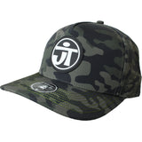 JT Hat - Wilderness - Olive Camo w White Circle Rubber Logo Patch