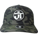 JT Hat - Wilderness - Olive Camo w White Circle Rubber Logo Patch