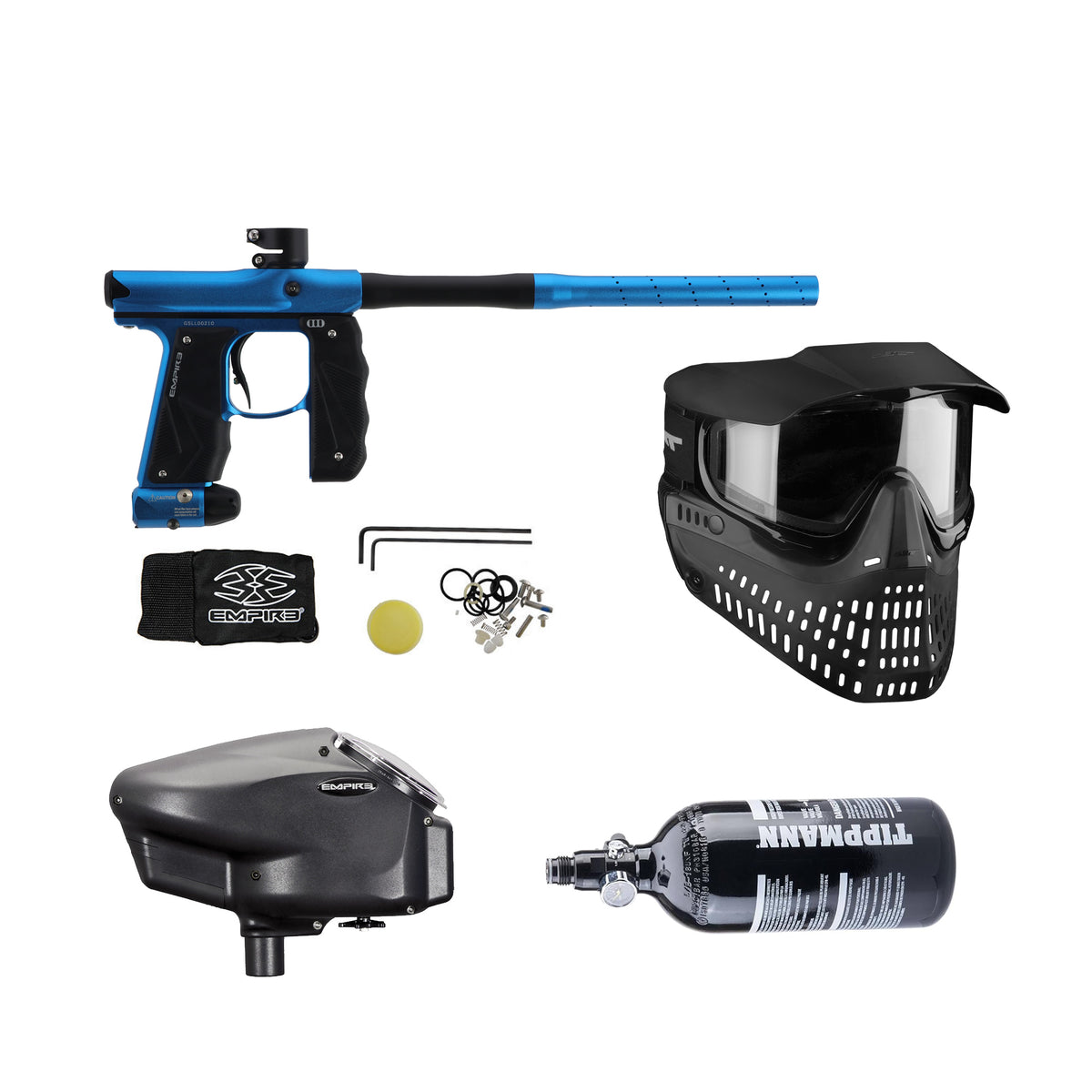 Empire Mini GS - Dust Blue / Dust Black - Core Marker Combo – Paintball ...