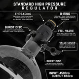 HK Army Aerolite Carbon Fiber Tank - 48ci 4500psi - Clear