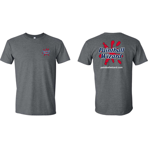 Paintball Wizard Logo T-Shirt - Grey