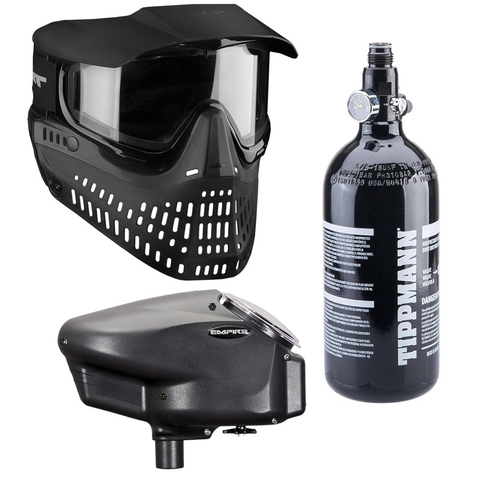 Core Bundle - JT Proshield - Black, Empire Halo Too - Black, Tippmann 48ci 3000psi