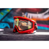 JT QLS Complete Goggle Frame - Brimstone Red w/Clear Lens