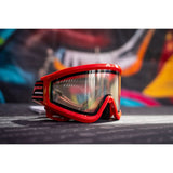 JT QLS Complete Goggle Frame - Brimstone Red w/Clear Lens