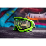 JT QLS Complete Goggle Frame - Lime Green w/Clear Lens