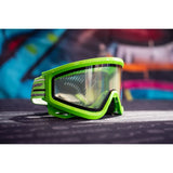 JT QLS Complete Goggle Frame - Lime Green w/Clear Lens