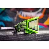 JT QLS Complete Goggle Frame - Lime Green w/Clear Lens