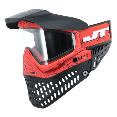 JT Proflex Mask - SE Bandana Red - Includes Clear & Smoke Thermal Lens