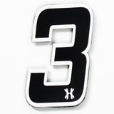 HK Army Rubber Number Patch W/ Velcro - "3"