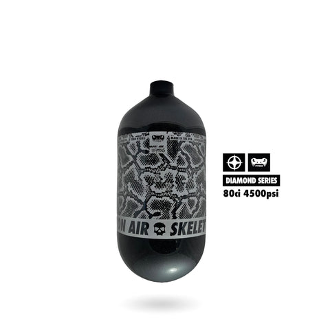Infamous Python Air Hyperlight "DIAMOND SERIES" (Bottle Only) 80ci / 4500psi - Black / Silver
