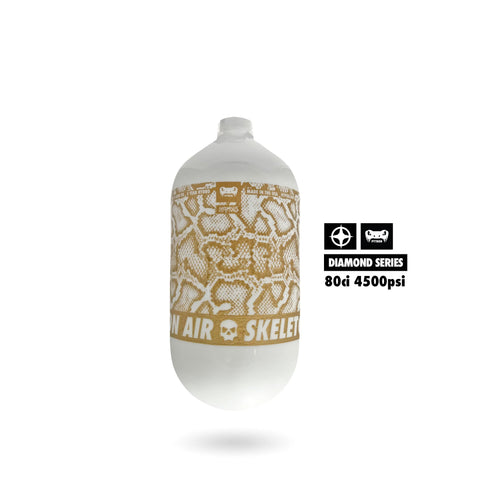 Infamous Python Air Hyperlight "DIAMOND SERIES" (Bottle Only) 80ci / 4500psi - White / Gold