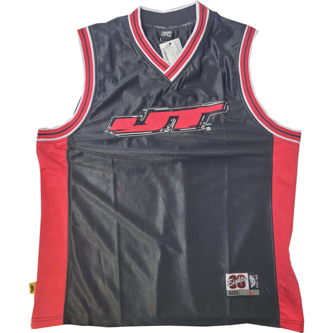 JT Basketball Retro Jersey - Black / Red