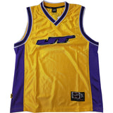 JT Basketball Retro Jersey - Yellow / Purple - Medium