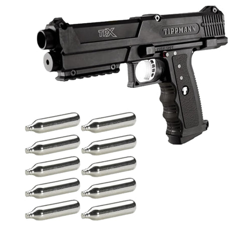 Tippmann TIPX Package - Pistol & 10 12gm Co2